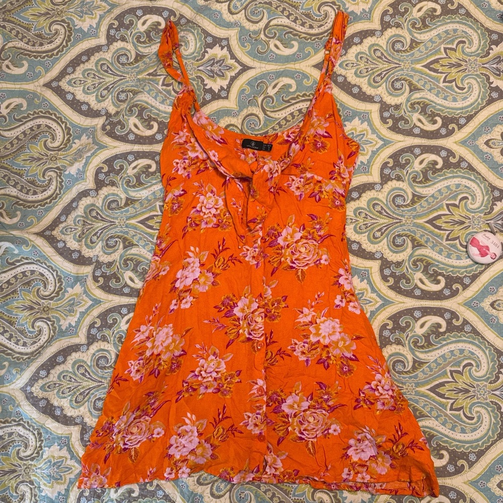 Volcom Orange Sundress Size S/M